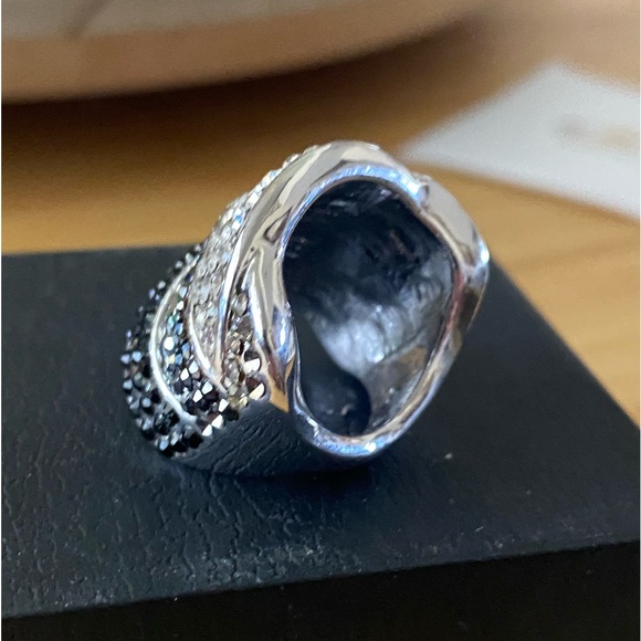 Lia Sophia Cocktail Hour Statement Ring Dazzling Two Tone Crystals size 7 - Picture 2 of 10